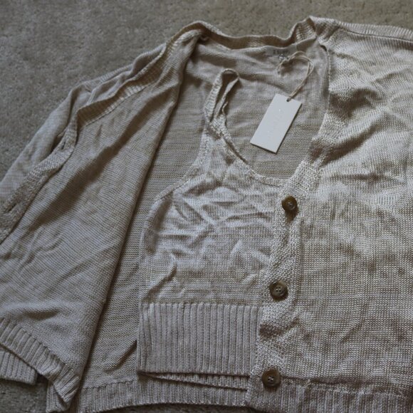 Z Supply Cream Button-Up Sweater Set - Picture 4 of 6